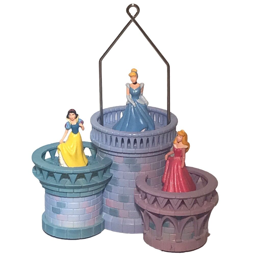 Disney Princess Dreams Hallmark Keepsake Ornament 2008 3 Princess Figures EUC